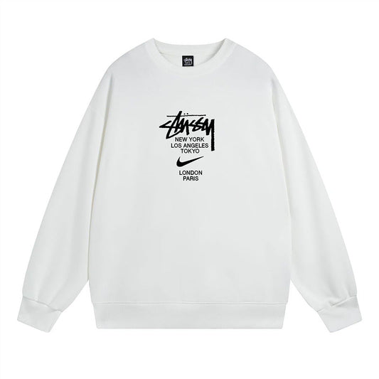 Stussy Sweatshirts Autumn/Winter Fleece Couple Sweatshirts