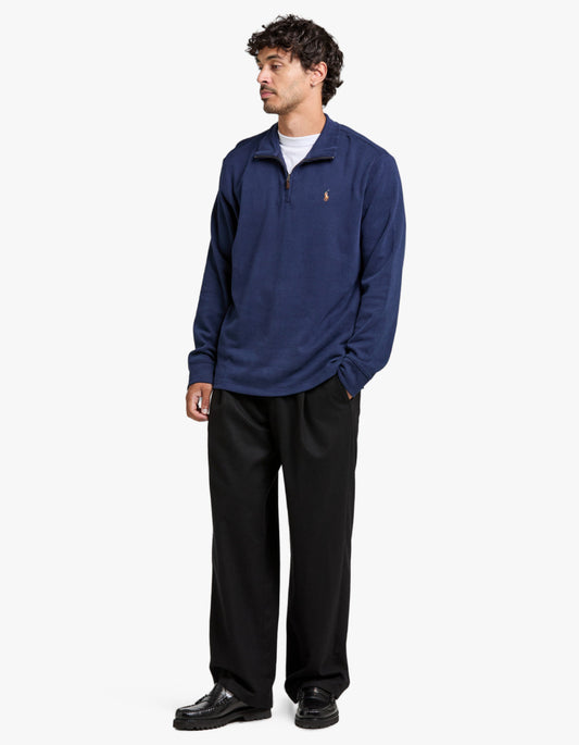 Estate Rib Quarter Zip Pullover - Cruise Navy