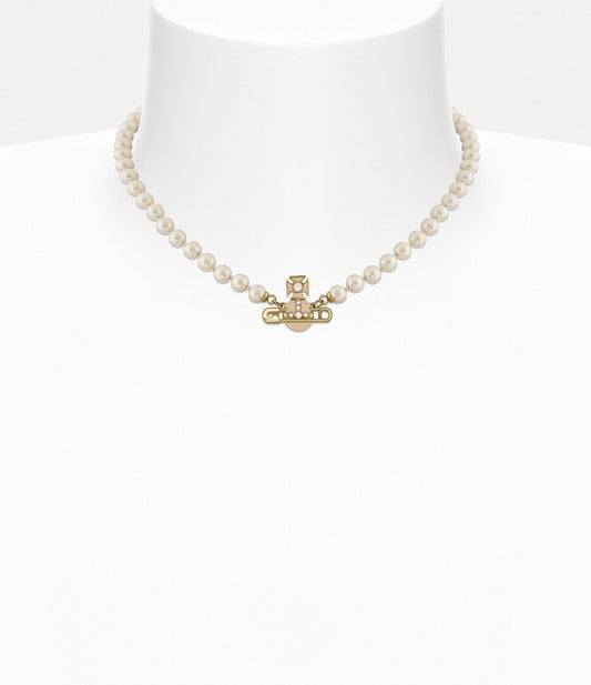VIVIENNE WESTWOOD Kitty Pearl Necklace Brass(2 Colors)