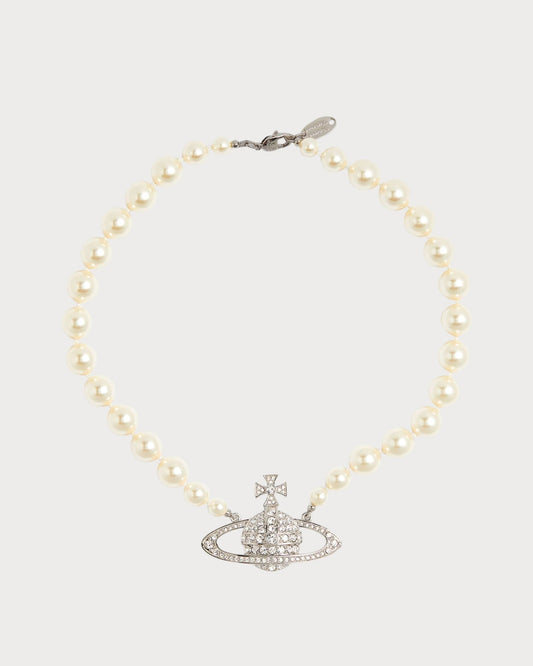 VIVIENNE WESTWOOD One Row Pearl Bas Relief Choker Brass(2 Colors)