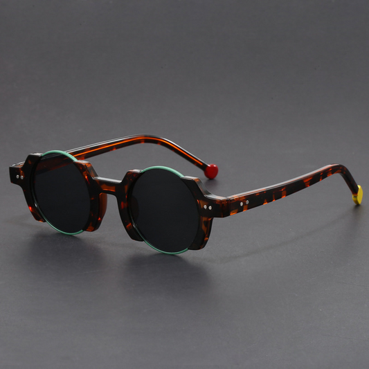 Crimson Round Sunglasses