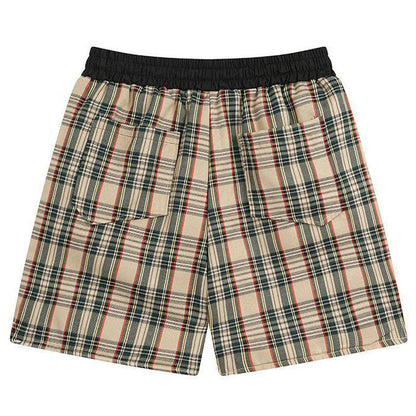 RHUDE Logo-Embroidered Checked Cotton-Flannel Drawstring Shorts