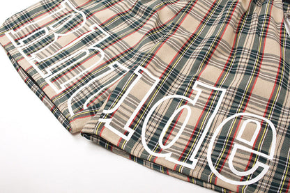 RHUDE Logo-Embroidered Checked Cotton-Flannel Drawstring Shorts