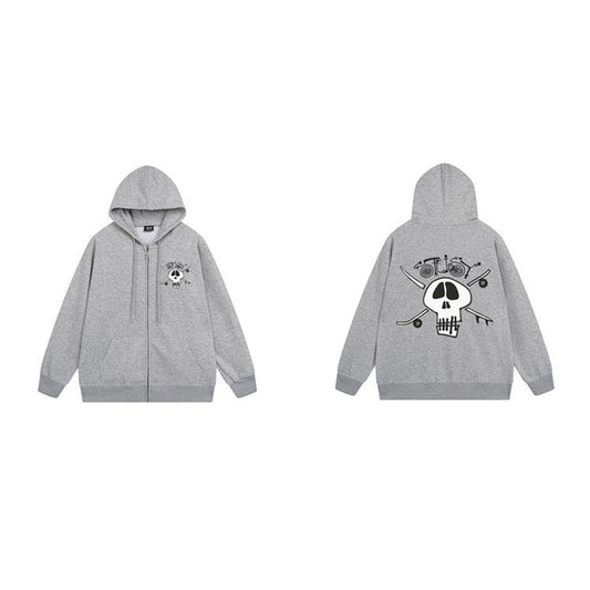 Stussy Hoodie Zip-Up Cardigan Fleece Hooded Sweater