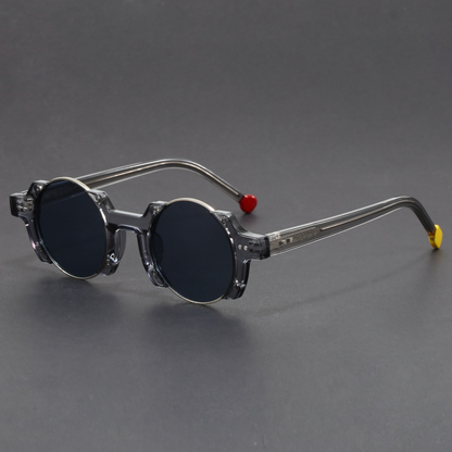 Crimson Round Sunglasses