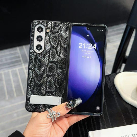 Luxury Textured Leather Case with Kickstand