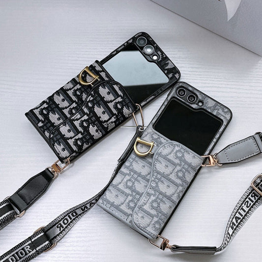 Z Flip Luxury Crossbody Case