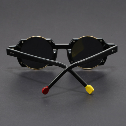 Crimson Round Sunglasses