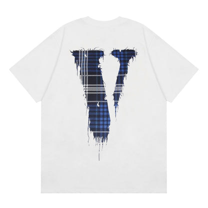 VLONE Plaid Cloth Logo T-Shirt