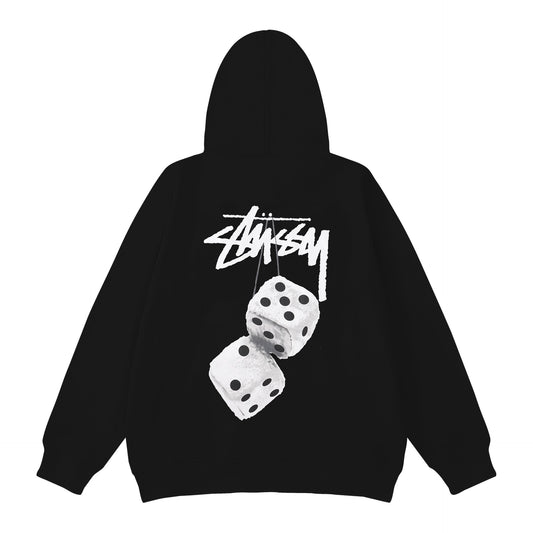 Stussy Hoodie Embroidered Fleece Fashion Hooded Sweater