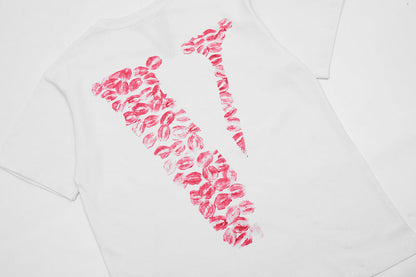 VLONE Sweet girly pink lip print T-shirts