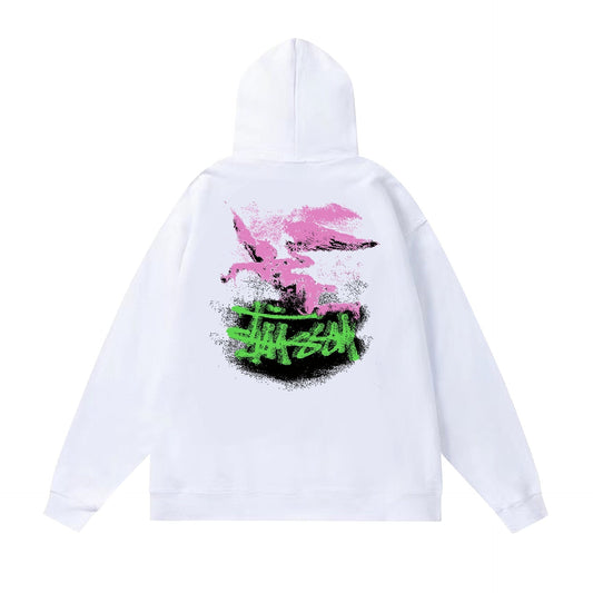 Stussy Hoodie Fall/Winter Fleece Hooded Sweater