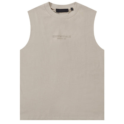 Fear Of God Flocking small letter print Sleeveless T-Shirts