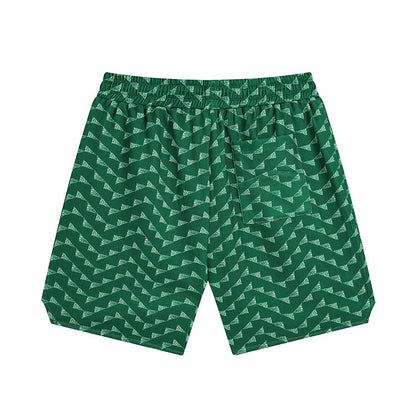 Rhude Letter Embroidered Hip Hop  Casual Split Shorts