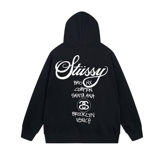 Stussy Hoodie Zip Cardigan Hooded Sweater
