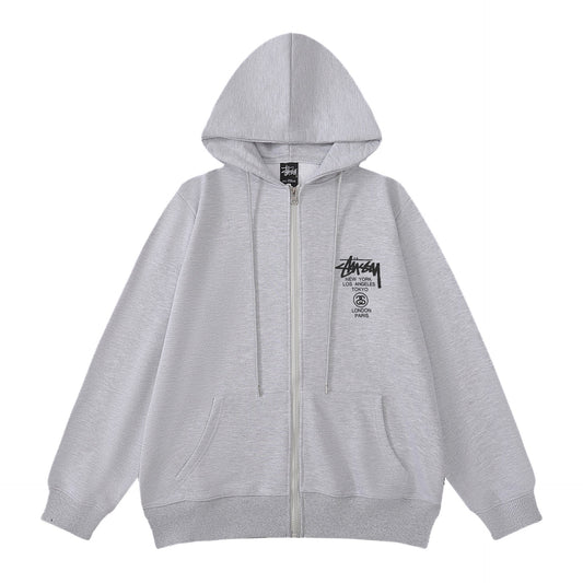 Stussy Hoodie Zip-Up Cardigan Classic Hooded Sweater