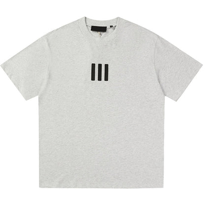 Fear Of God X Adidas Joint Three-Dimensional Rubber Three-Bar T-Shirts
