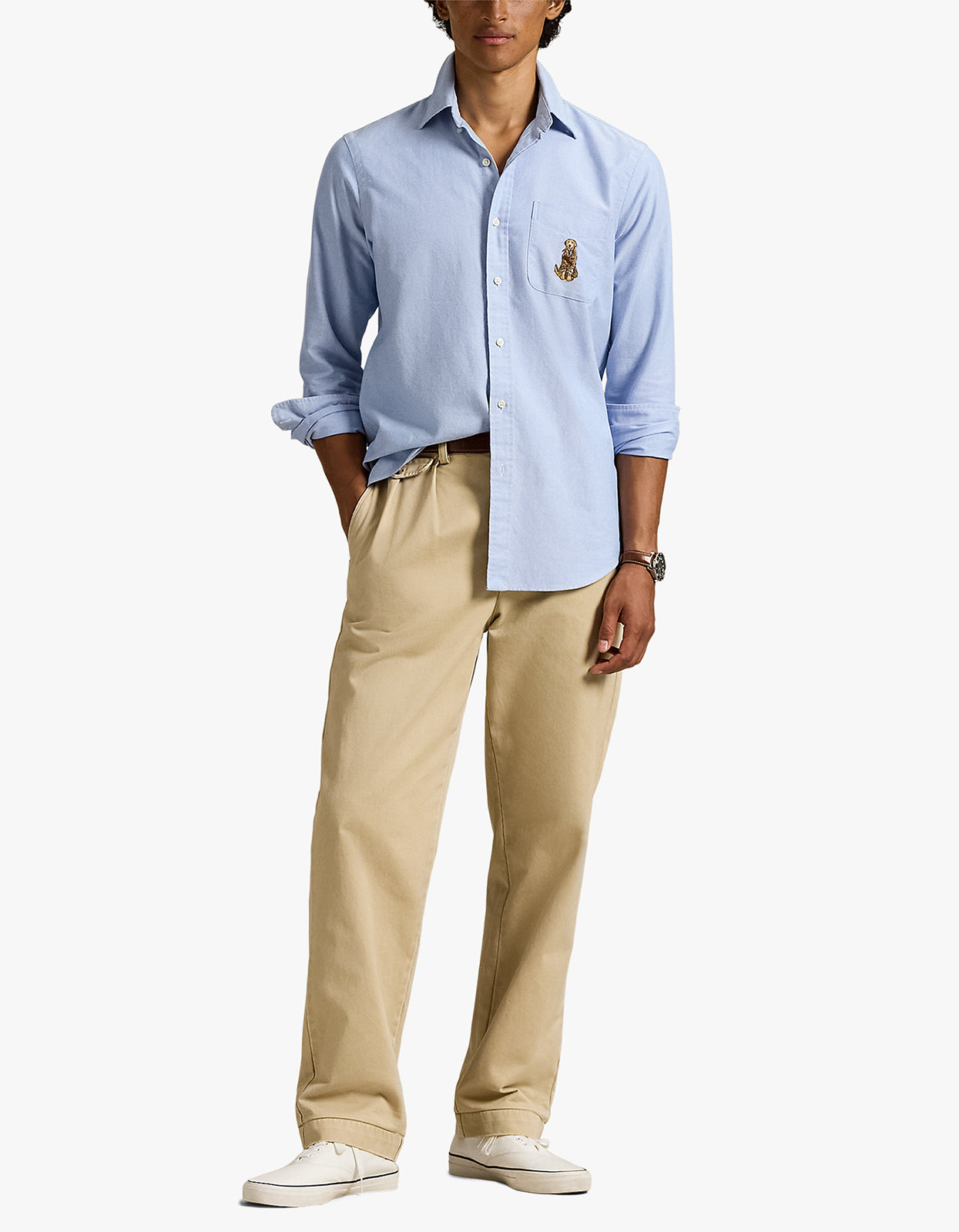 Custom Fit Retriever Embroidered Oxford Shirt - 7017A BSR Blue Retriever