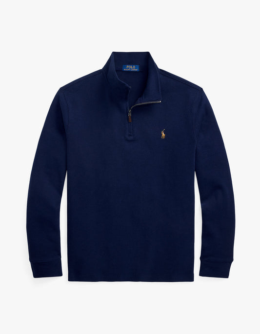 Estate Rib Quarter Zip Pullover - Cruise Navy