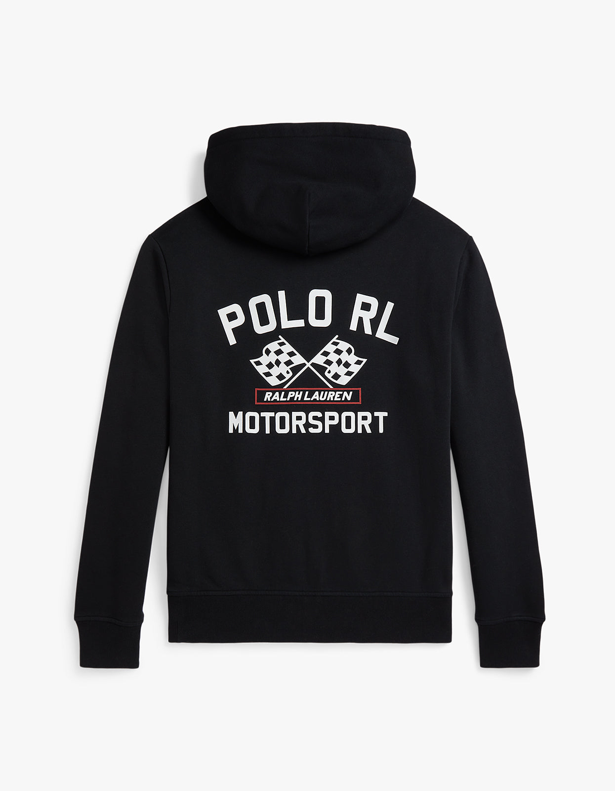 Slub Fleece Graphic Hoodie - Polo Black
