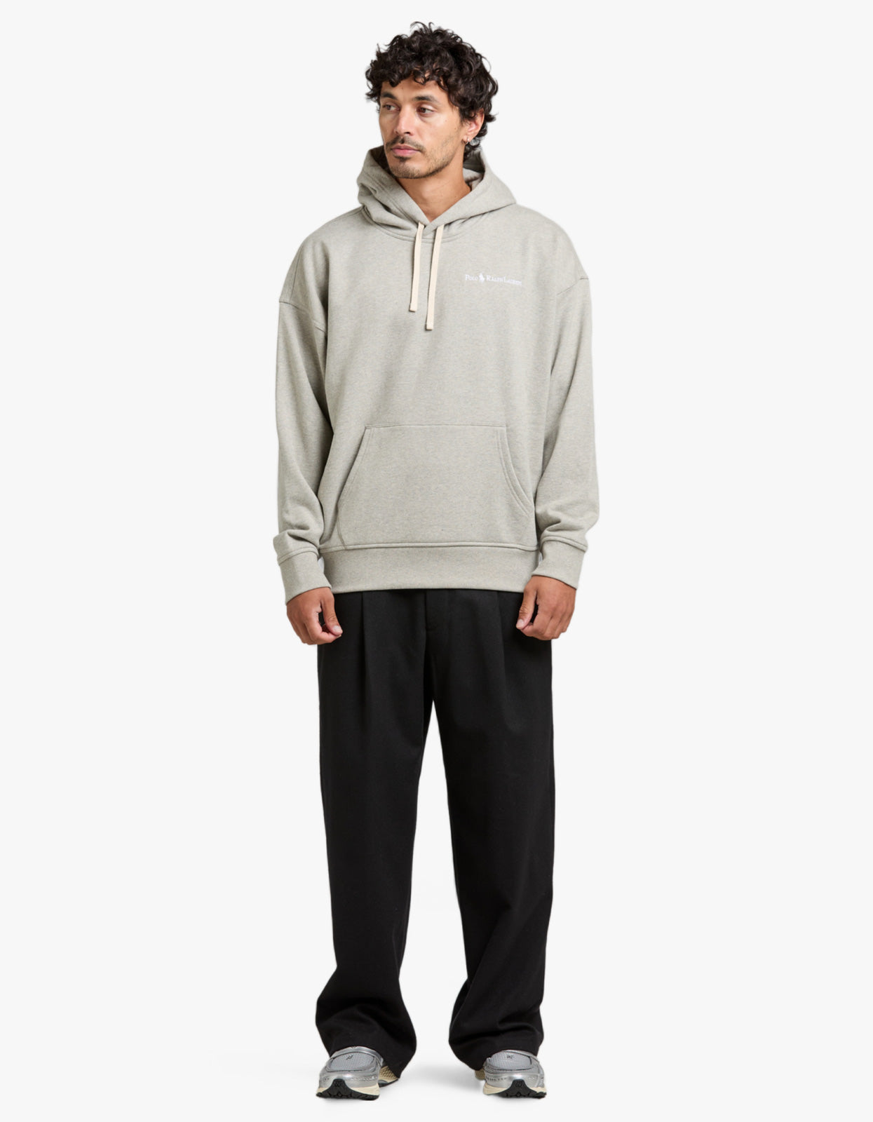 Relaxed Fit Logo Fleece Hoodie - Dark Sport Heather