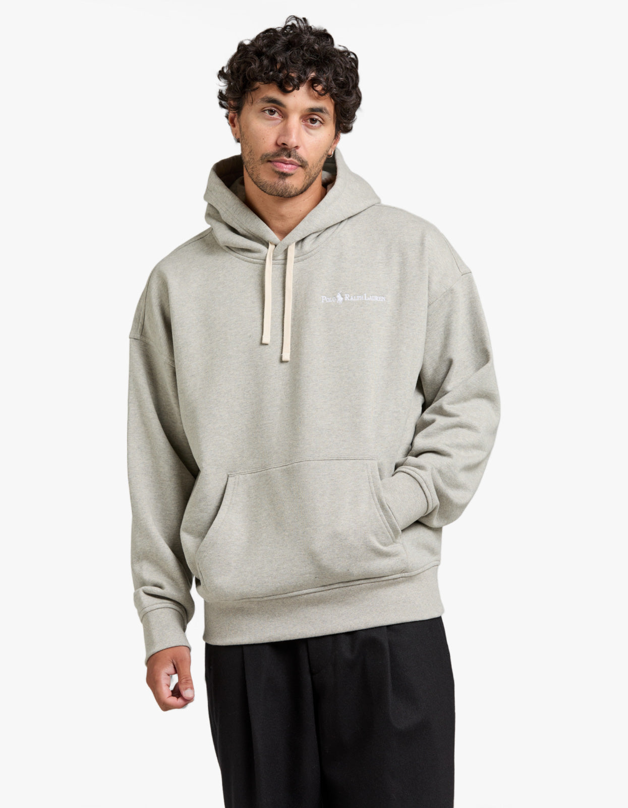 Relaxed Fit Logo Fleece Hoodie - Dark Sport Heather
