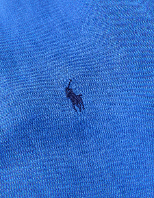 Custom Fit Linen Shirt - New Iris Blue
