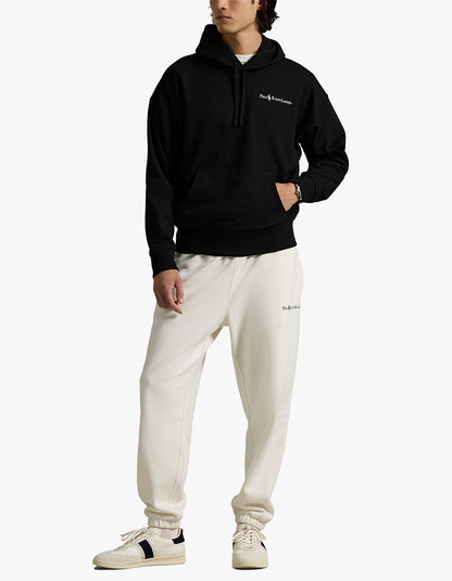 Relaxed Fit Logo Fleece Hoodie - Polo Black