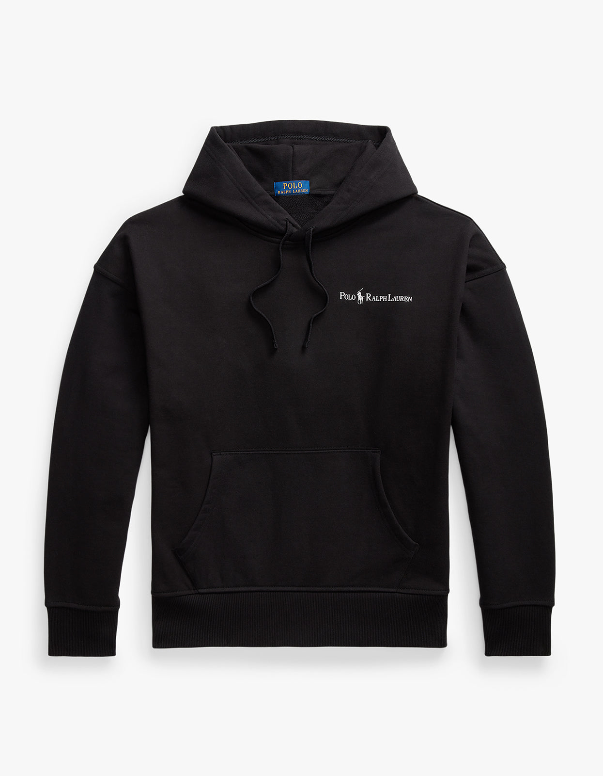 Relaxed Fit Logo Fleece Hoodie - Polo Black