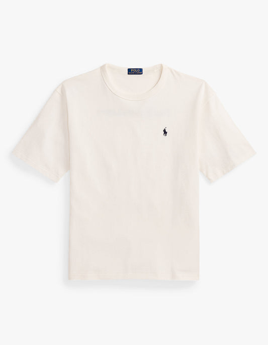 Relaxed Fit Logo Jersey T Shirt - Deckwash White