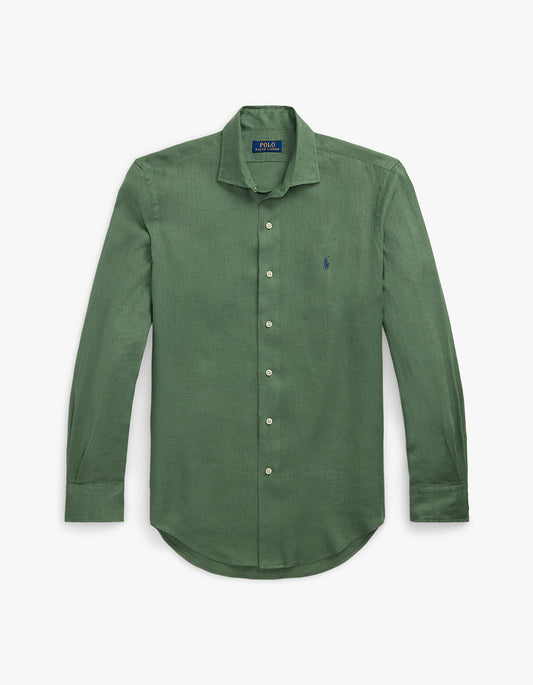 Custom Fit Linen Shirt - Fatigue