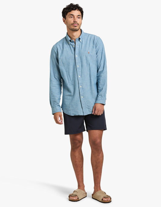 Custom Fit Chambray Shirt - Chambray