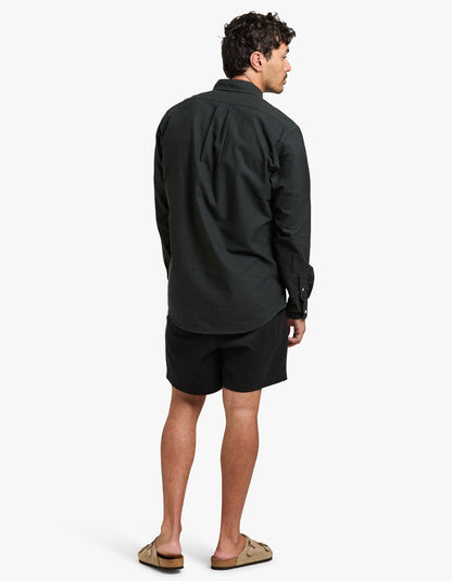 Custom Fit Oxford Shirt - Polo Black
