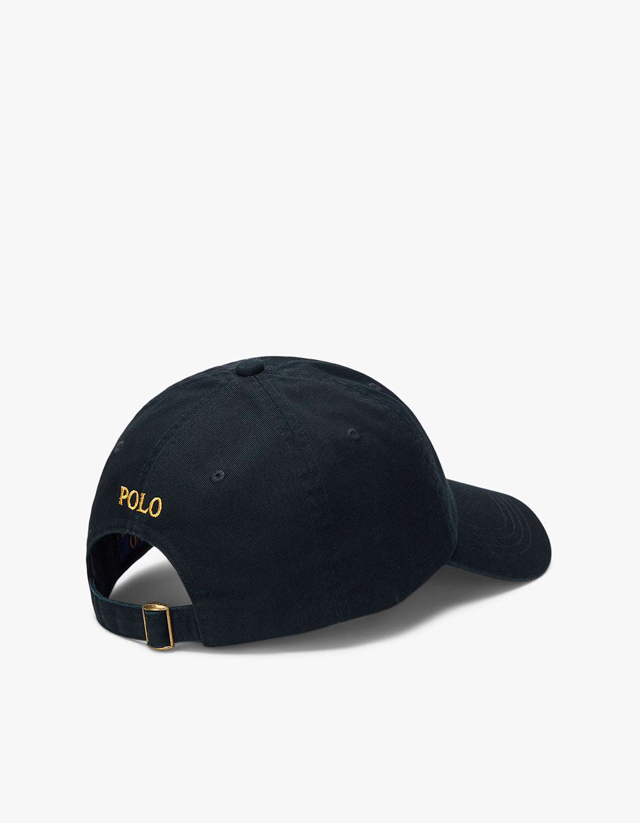 Cotton Chino Ball Cap - Polo Black/Gold
