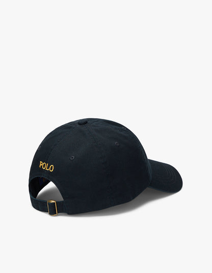 Cotton Chino Ball Cap - Polo Black/Gold