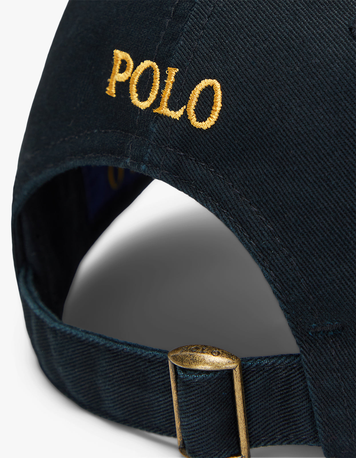 Cotton Chino Ball Cap - Polo Black/Gold