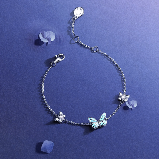 Pulsera Mariposa Iluminada (PLATA 925)