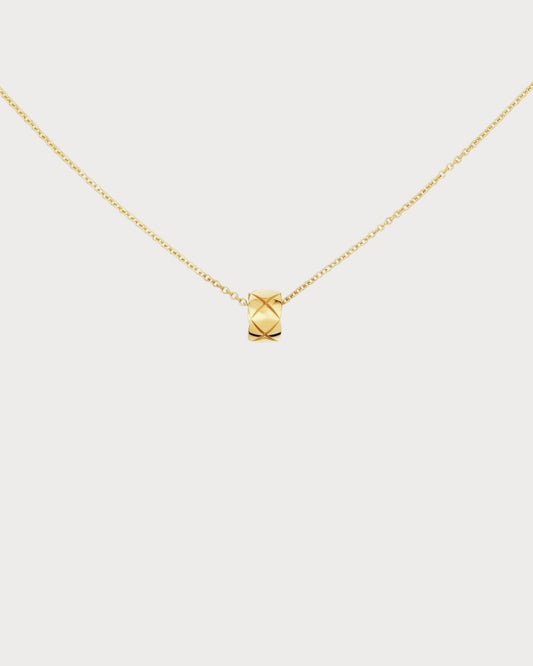 CHANEL J12306 Coco Crush Necklace Quilted Motif & 18K(Small/3 Colors)