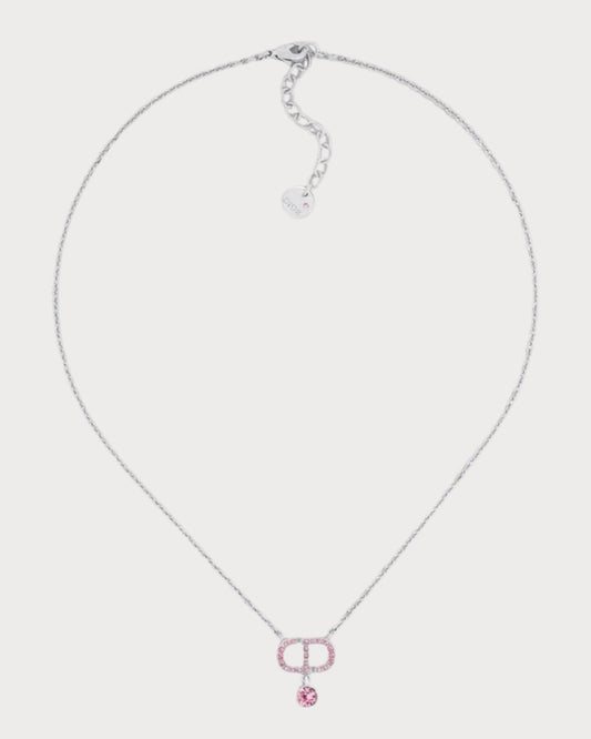 CHRISTIAN DIOR Petit CD Necklace Gold-Finish Metal(2 Colors)