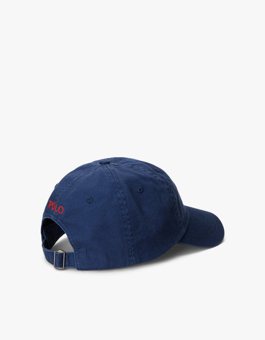 Cotton Chino Ball Cap - Newport Navy/RL2000 Red