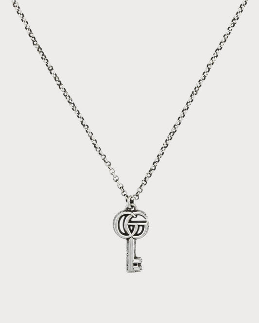 GUCCI Double G key Necklace(Silver)