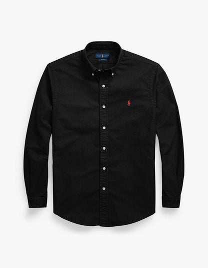 Custom Fit Oxford Shirt - Polo Black