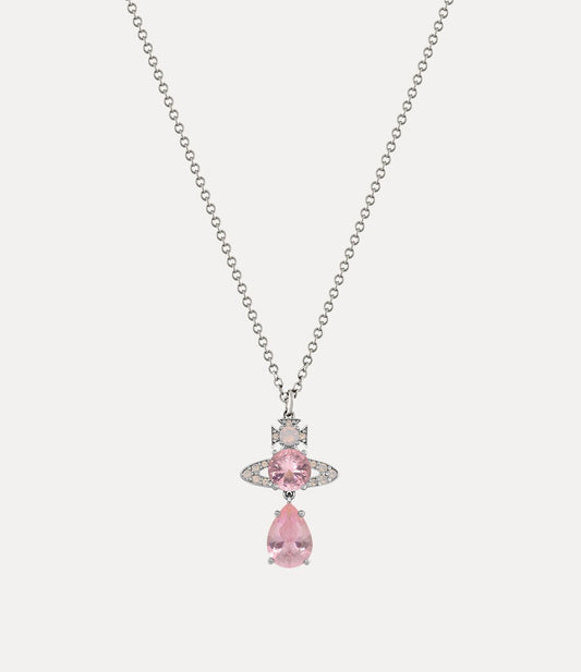 VIVIENNE WESTWOOD Ismene Drop Pendant Necklace Brass(Pink)