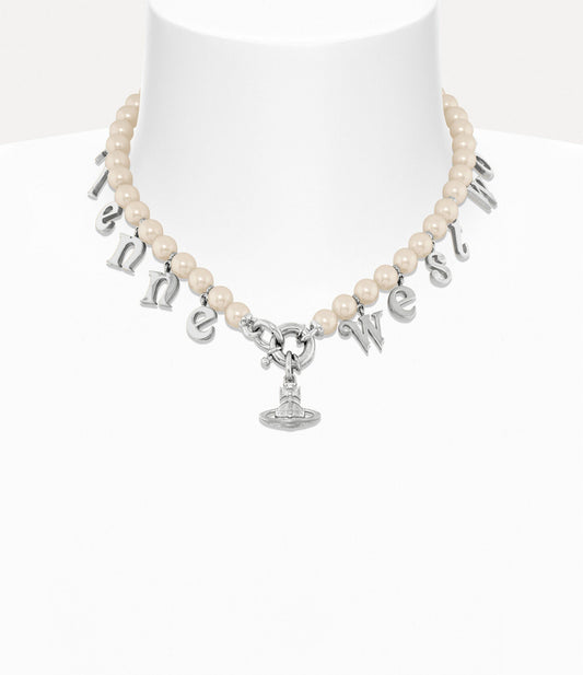 VIVIENNE WESTWOOD Leanne Necklace Brass(Silver)