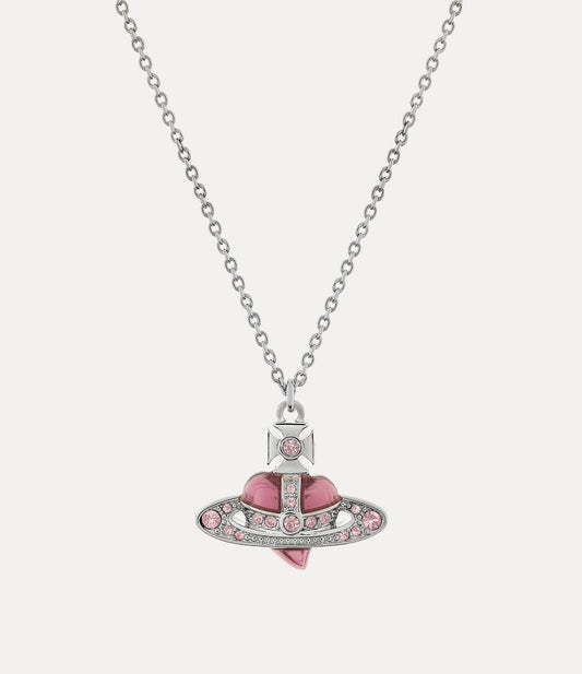 VIVIENNE WESTWOOD New Diamante Heart Pendant Necklace Brass(4 Colors)