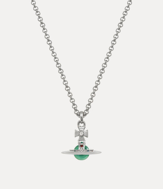 VIVIENNE WESTWOOD New orb pendant Brass(Petite/Silver/Green)