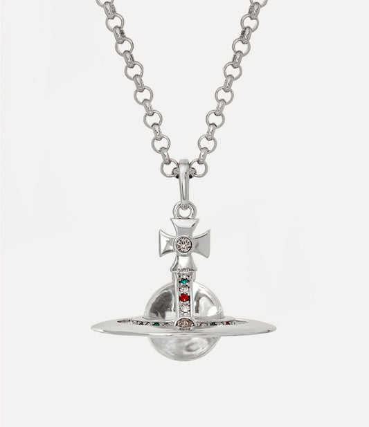 VIVIENNE WESTWOOD New Orb Pendant Necklace Brass(Small/Silver)