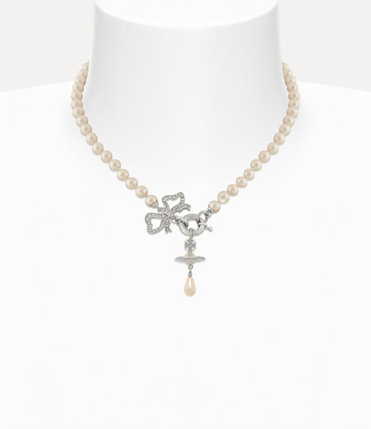 VIVIENNE WESTWOOD Rigoberta Pearl Necklace Brass(2 Colors)